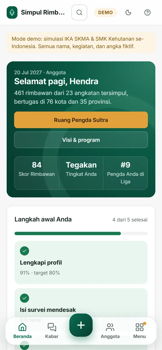 Beranda di HP